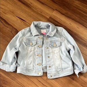 Children’s Place Light Wash Denim Jacket for infant toddler girl 18-24 m